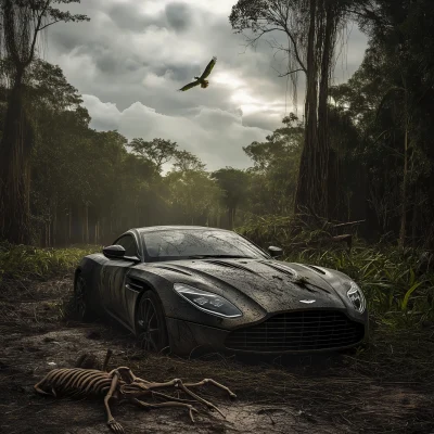 Abandoned Aston Martin in the Amazon