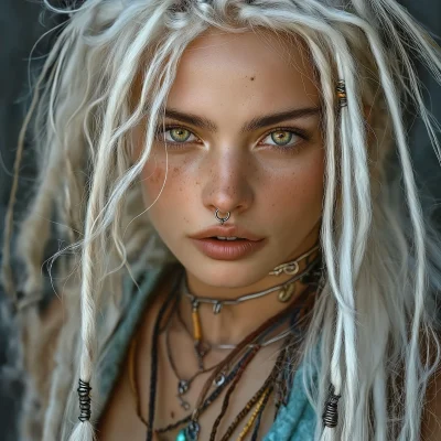 Bohemian Blonde Portrait