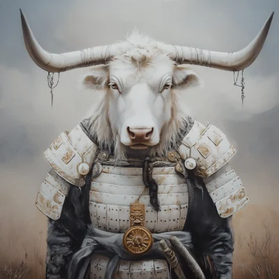 White Ox in Samurai Armor