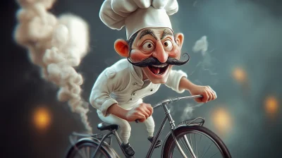 Chef on Bicycle