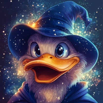 Wizard Duck Close-Up