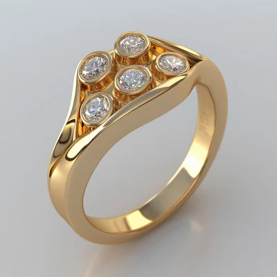 Elegant Gold Diamond Ring