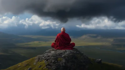 Tibetan Monk in Meditation