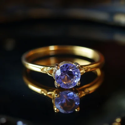 Elegant Gold Tanzanite Ring