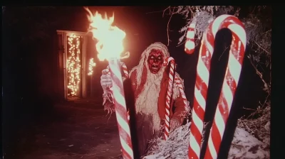 Horrific Candy Cane Demons Christmas Scene