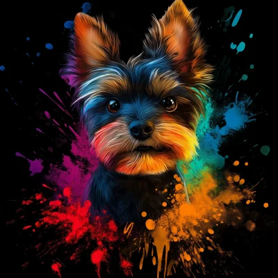 Yorkshire Terrier Splash Art