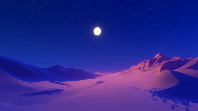 Desert Night Under the Stars