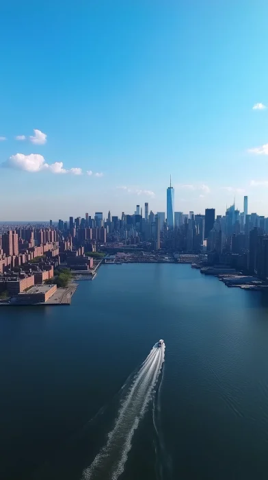 New York Skyline in Clear Weather