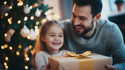 Happy Couple Preparing for Christmas