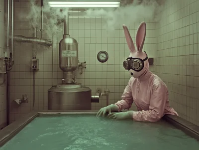 Scientist in Bunny Suit