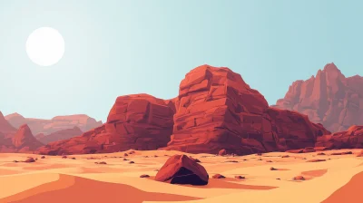 Desert Landscape of Wadi Rum