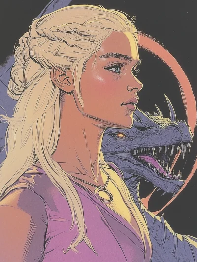 Daenerys and Her Dragon