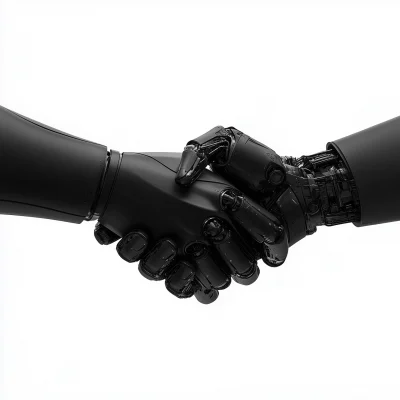 Futuristic Robotic Handshake