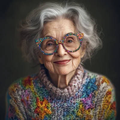 Vibrant Elderly Woman