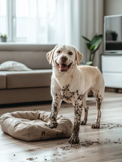 Happy Dog at Home