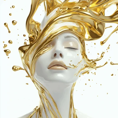 Surreal Golden Flow