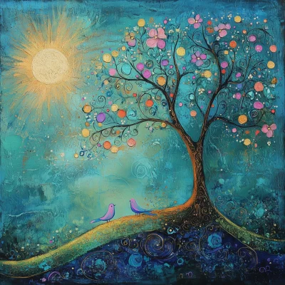 Whimsical Tree in Dreamlike Setting