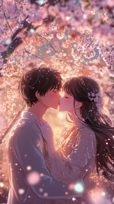 Romantic Anime Kiss