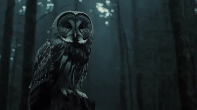 The Great Grey Owl in the Night