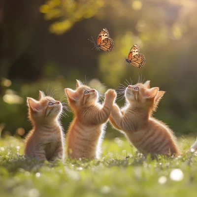 Brown Cats and Butterflies