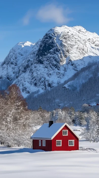 Nordic Snow Country Scene