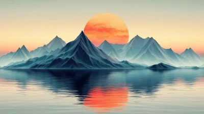 Geometric Mountain Range