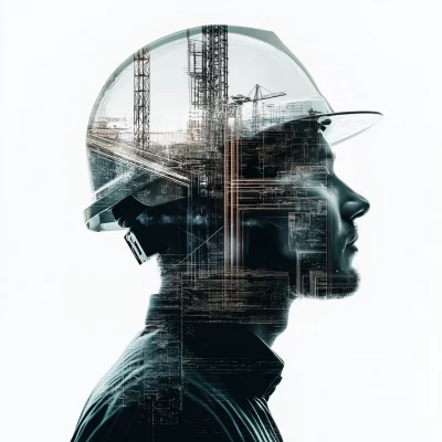 Digital Engineer Double Exposure