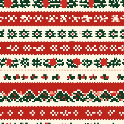 Pixelated Christmas Sweater Pattern