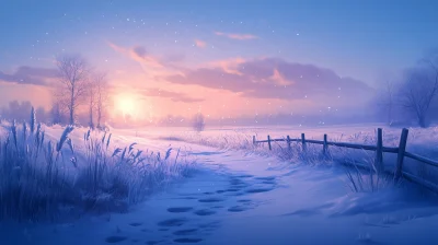 Winter Countryside Landscape