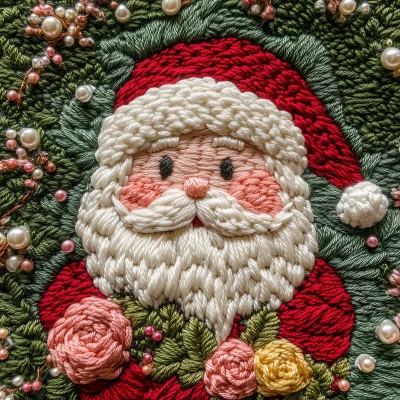 Cute Santa Embroidery