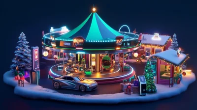 Futuristic Christmas Carousel