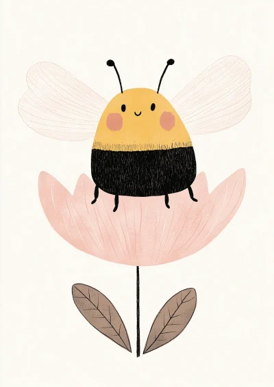 Vintage Bumble Bee Drawing