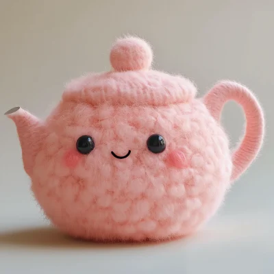 Fluffy Knitted Teapot