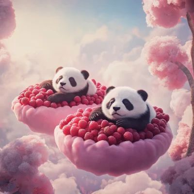 Pandas in Cloud Beds