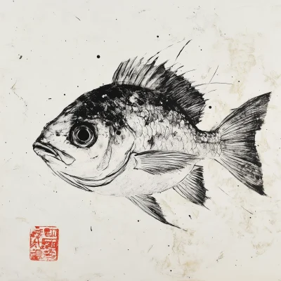 Gyotaku Art of Reef Fish