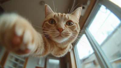 Playful Cat at Home