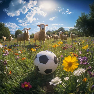 Sheep Soccer Match