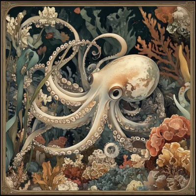 Squid in Coral Bed