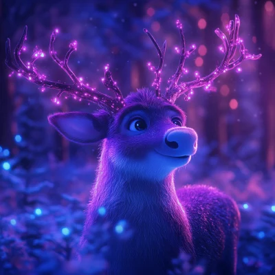 Rudolph in the Night Forest