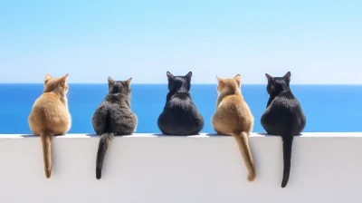 Cats by the Sea