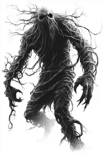 Faceless Monster in Vines