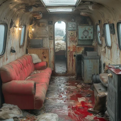 Inside a Dilapidated Caravan