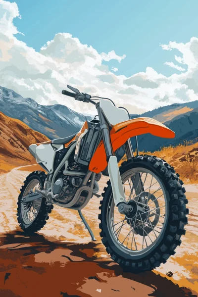 Colorful Dirt Bike Adventure