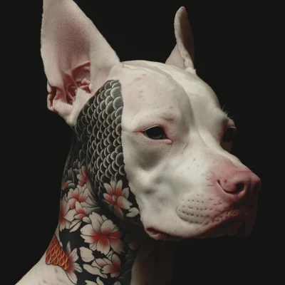 Albino Doberman Portrait