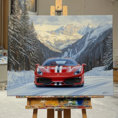 Ferrari 488 Pista Painting