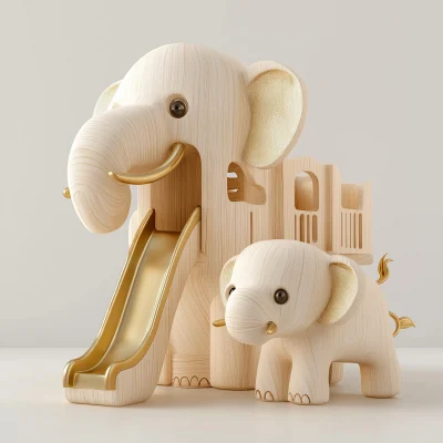 Wooden Elephant Playground