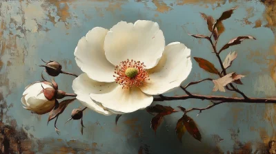 Simple White Flower Painting