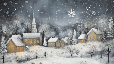 Snowy Christmas Scene