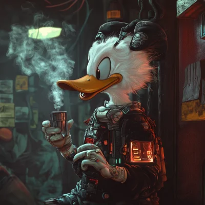 Cyberpunk Donald Duck