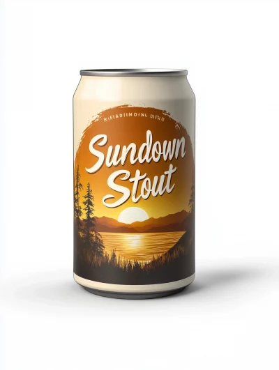 Sundown Stout Beer Can